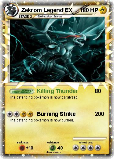 Pokemon Zekrom Legend EX