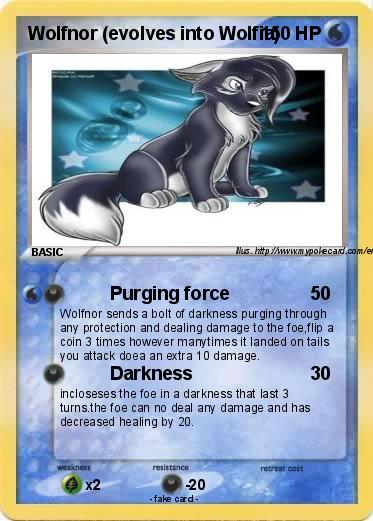 Pokemon Wolfnor (evolves into Wolfia)