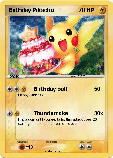 Pokemon Birthday Pikachu