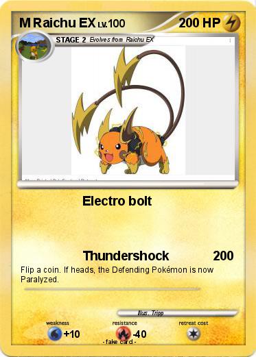 Pokemon M Raichu EX