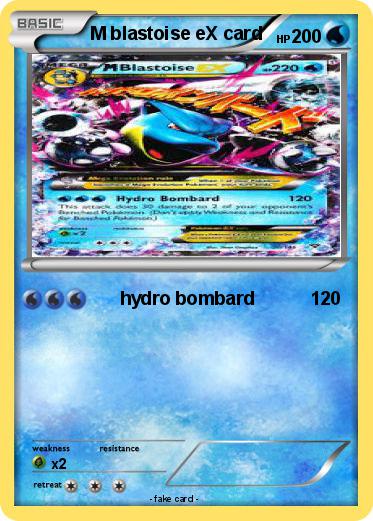 Pokemon M blastoise eX card
