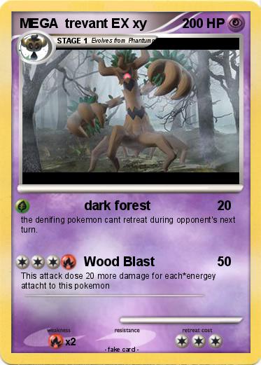 Pokemon MEGA  trevant EX xy