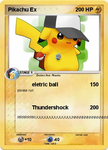 Pokemon Pikachu Ex