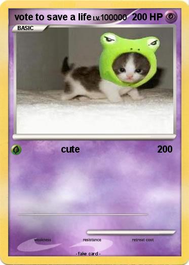 Pokemon vote to save a life