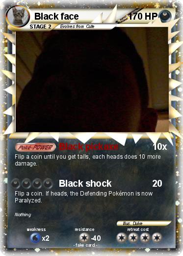 Pokemon Black face