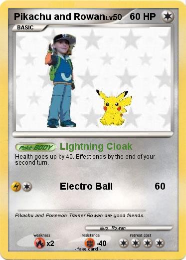 Pokemon Pikachu and Rowan