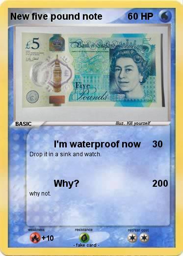 Pokemon New five pound note