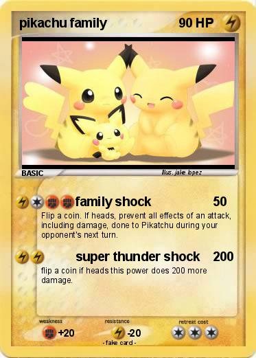Pokemon pikachu family
