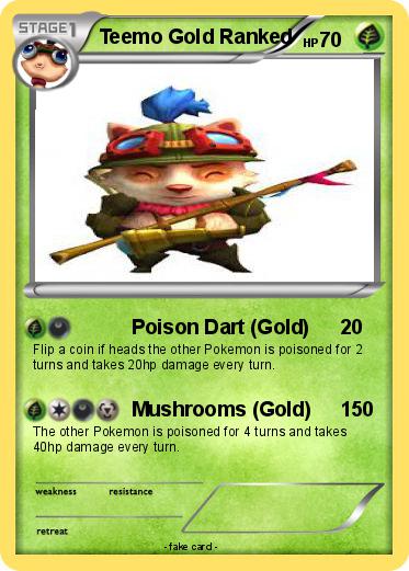 Pokemon Teemo Gold Ranked
