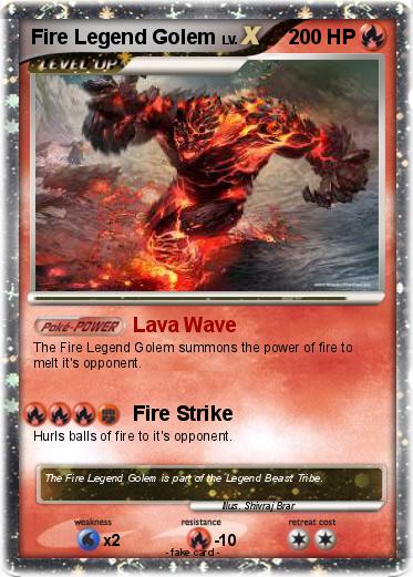 Pokemon Fire Legend Golem