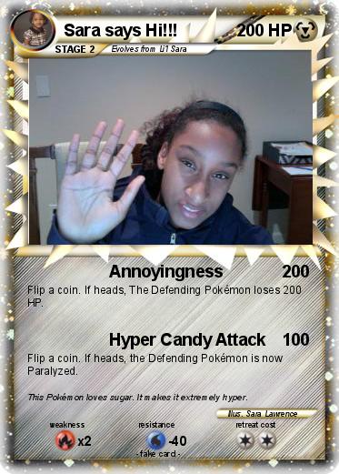 Pokemon Sara says Hi!!!