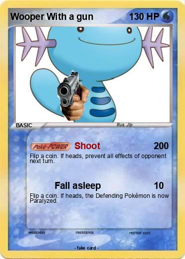 Pokemon Wooper With a gun
