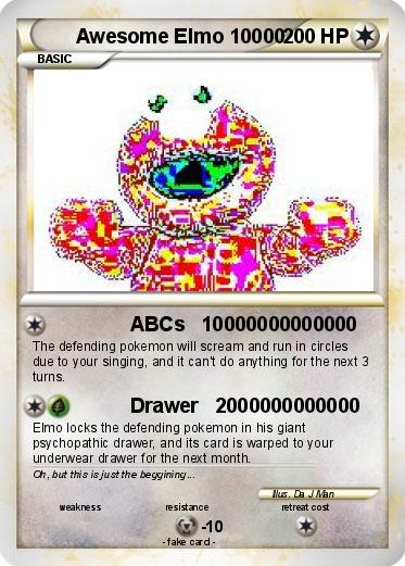 Pokemon Awesome Elmo 10000
