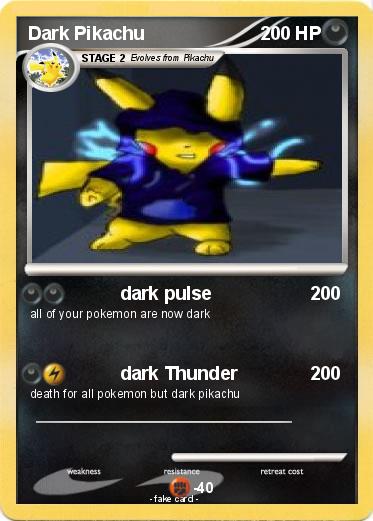 Pokemon Dark Pikachu