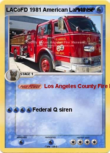 Pokemon LACoFD 1981 American LaFrance