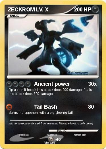 Pokemon ZECKROM LV. X