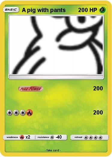 Pokemon A pig with pants