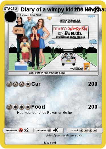 Pokemon Diary of a wimpy kid the long haul