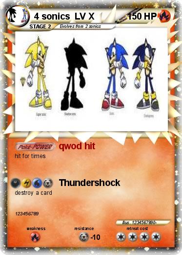 Pokemon 4 sonics  LV X