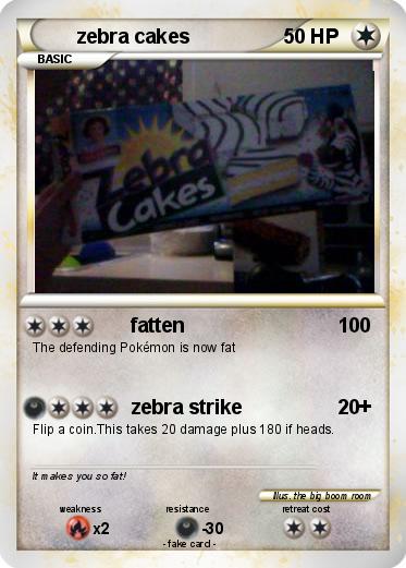 Pokemon zebra cakes