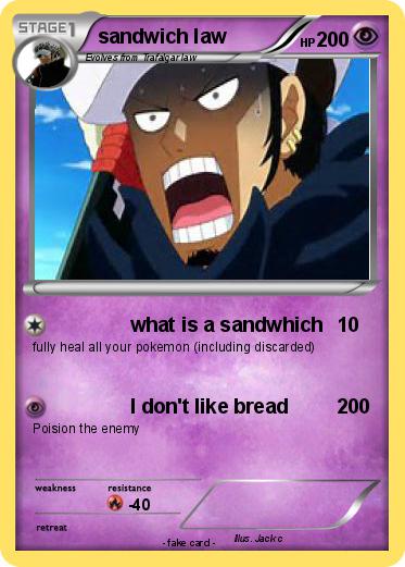 Pokemon sandwich law