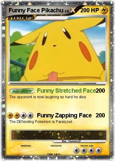 Pokemon Funny Face Pikachu