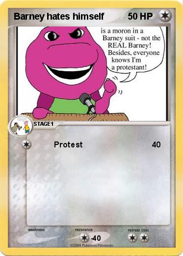 Pokemon Barney hates himself