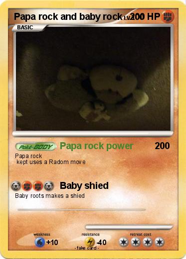 Pokemon Papa rock and baby rock