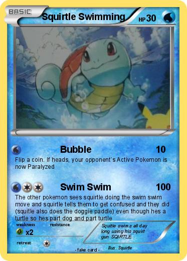 Pokemon Squirtle Swimming