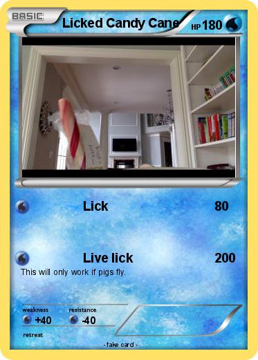 Pokemon Licked Candy Cane