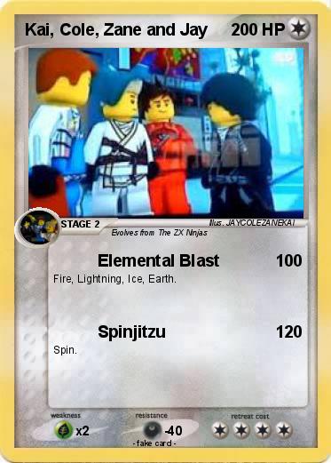 Pokemon Kai, Cole, Zane and Jay