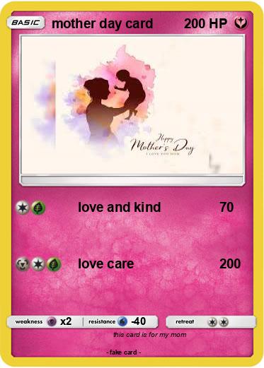Pokemon mother day card