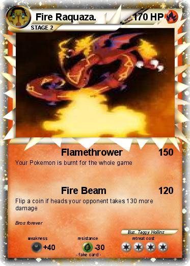 Pokemon Fire Raquaza.