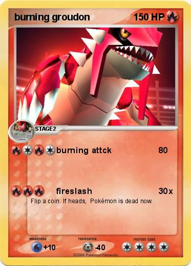 Pokemon burning groudon
