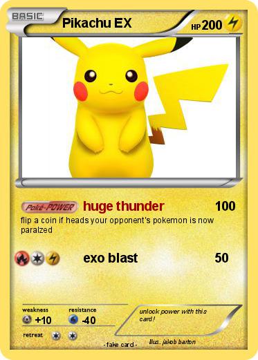 Pokemon Pikachu EX