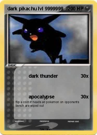 Pokemon dark pikachu lvl 9999999