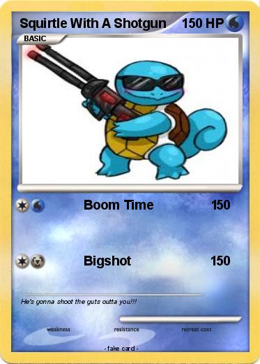 Pokemon Squirtle With A Shotgun