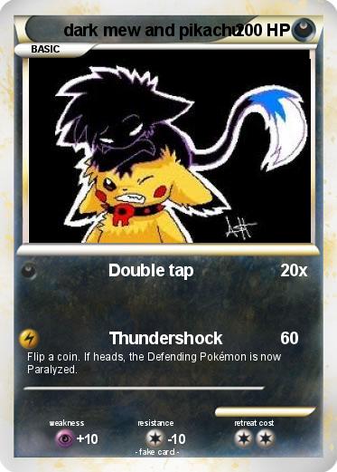 Pokemon dark mew and pikachu