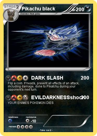 Pokemon Pikachu black