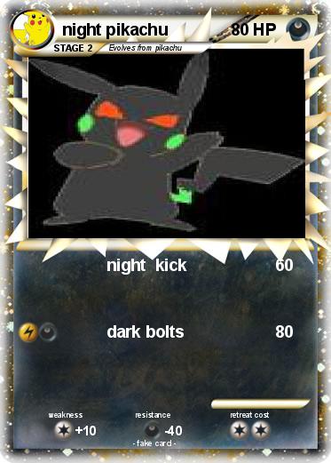 Pokemon night pikachu