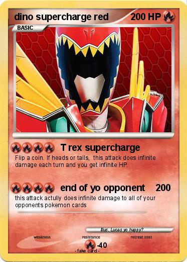 Pokemon dino supercharge red