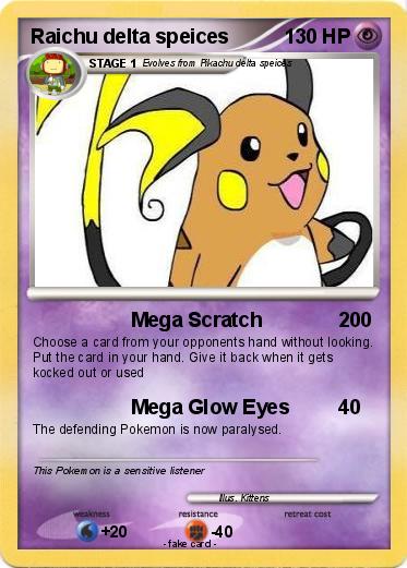 Pokemon Raichu delta speices