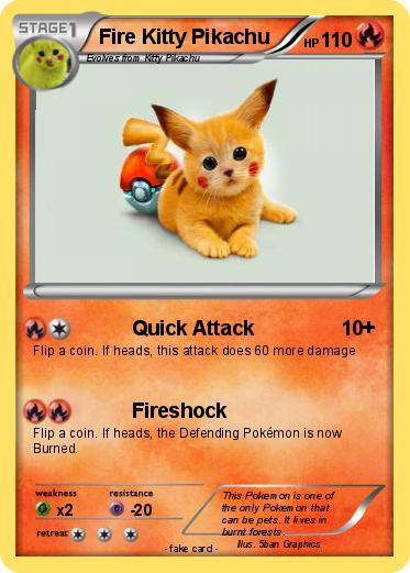 Pokemon Fire Kitty Pikachu
