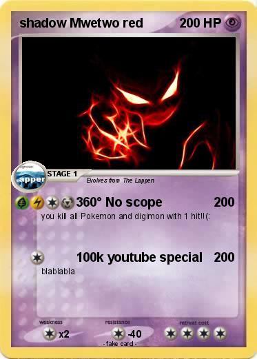 Pokemon shadow Mwetwo red