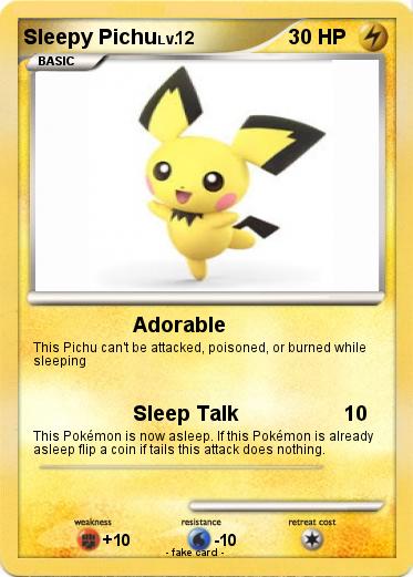 Pokemon Sleepy Pichu