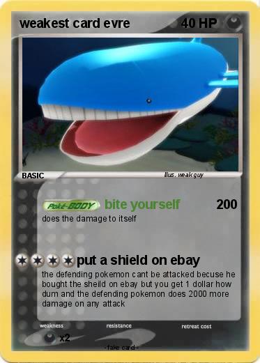 Pokemon weakest card evre