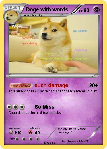 Pokemon Doge with words