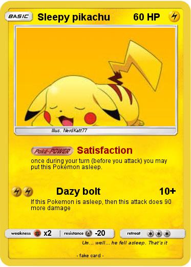 Pokemon Sleepy pikachu