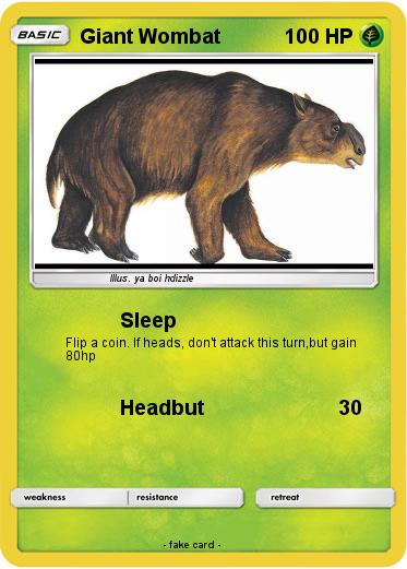 Pokemon Giant Wombat