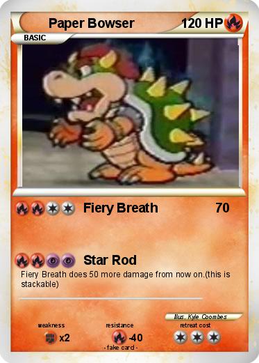 Pokemon Paper Bowser
